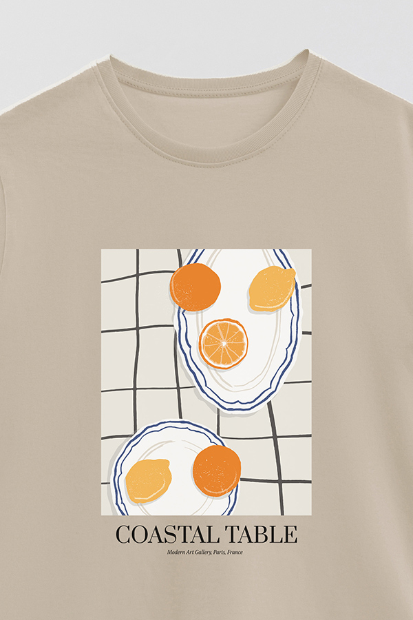 REMERA BASICA ESTAMPADA FOOD CITRUS
