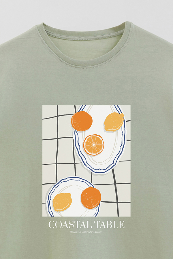 REMERA BASICA ESTAMPADA FOOD CITRUS