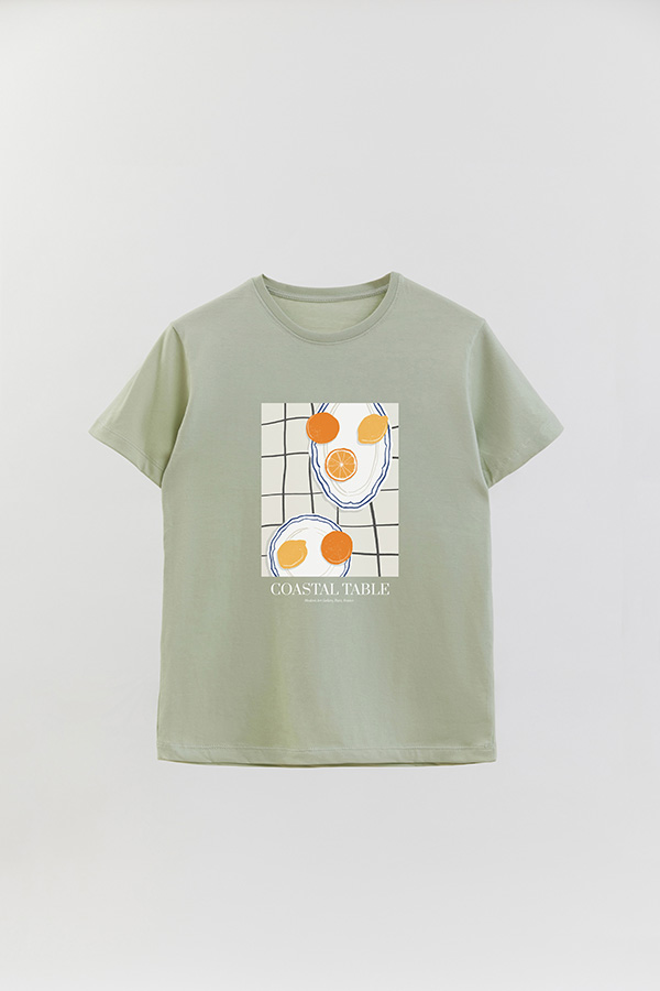 REMERA BASICA ESTAMPADA FOOD CITRUS