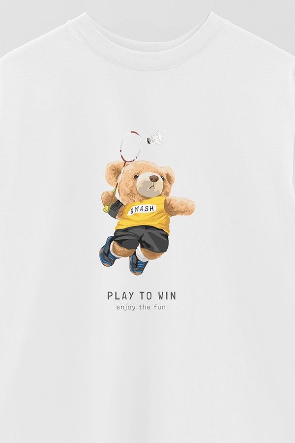REMERA OVER ESTAMPADA UNISEX PLAY TO WIN