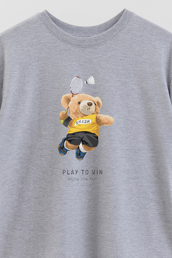 REMERA OVER ESTAMPADA UNISEX PLAY TO WIN