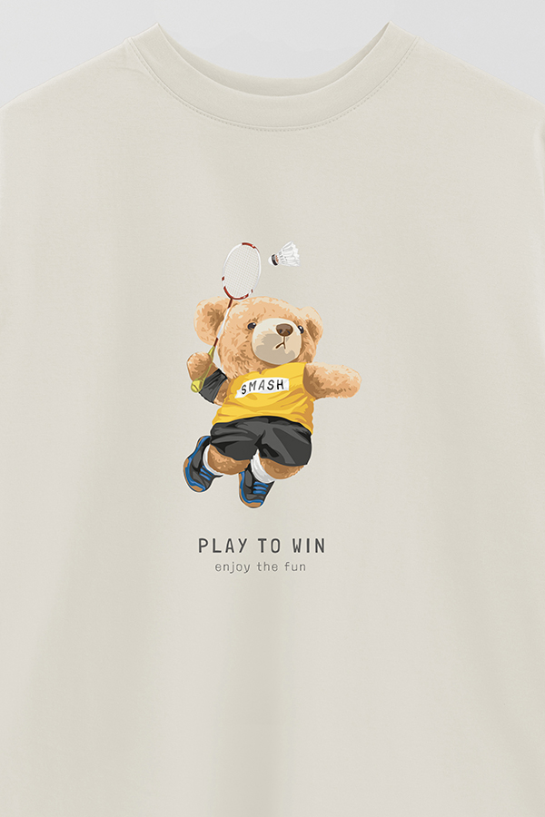 REMERA OVER ESTAMPADA UNISEX PLAY TO WIN