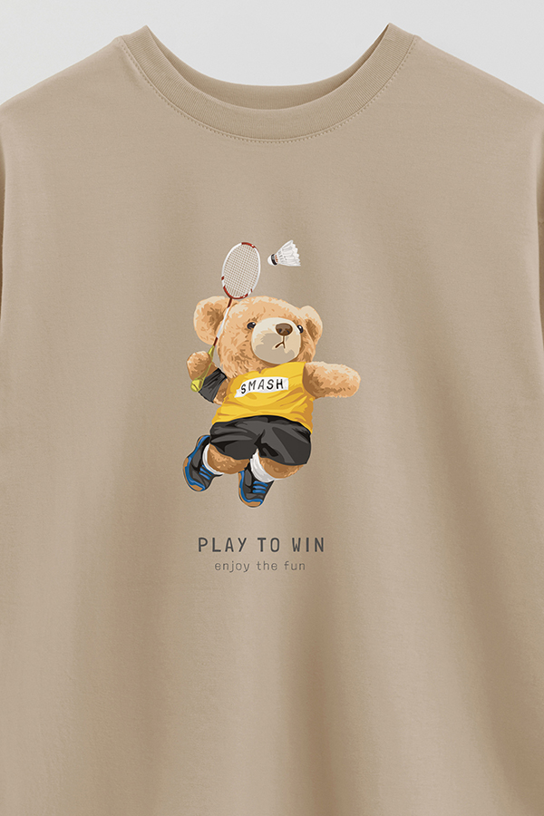 REMERA OVER ESTAMPADA UNISEX PLAY TO WIN
