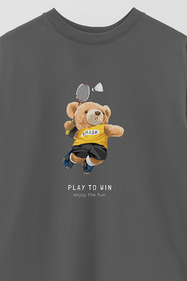 REMERA OVER ESTAMPADA UNISEX PLAY TO WIN