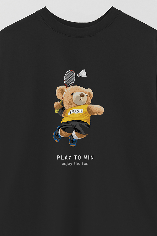 REMERA OVER ESTAMPADA UNISEX PLAY TO WIN