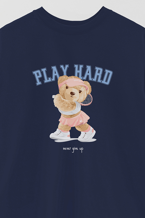 REMERA OVER ESTAMPADA UNISEX PLAY HARD