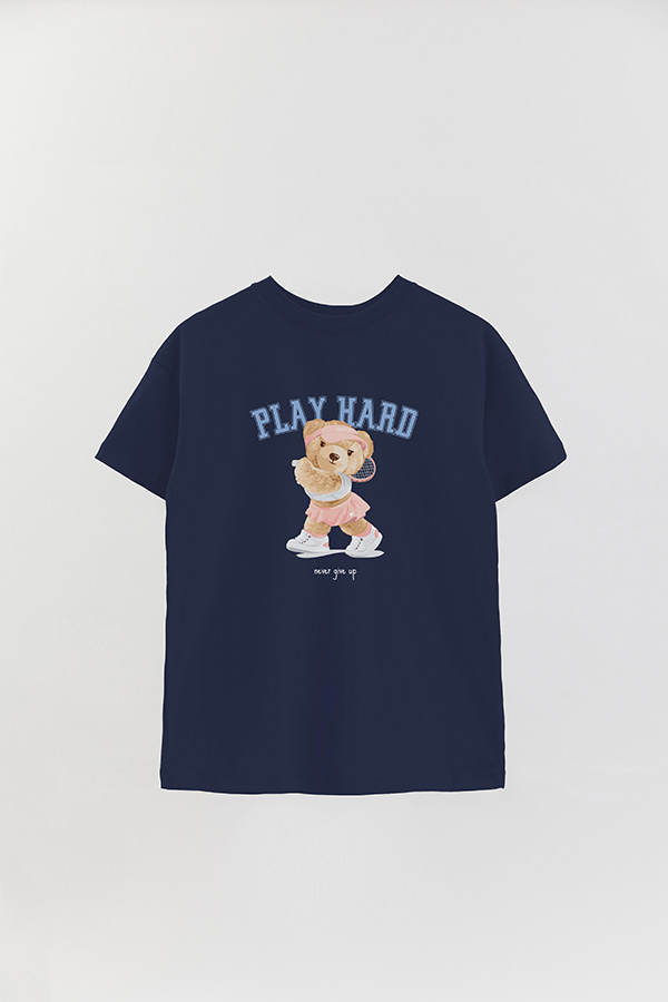 REMERA OVER ESTAMPADA UNISEX PLAY HARD