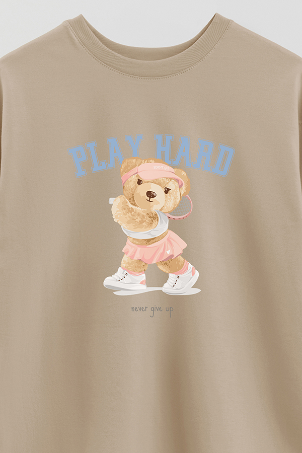 REMERA OVER ESTAMPADA UNISEX PLAY HARD