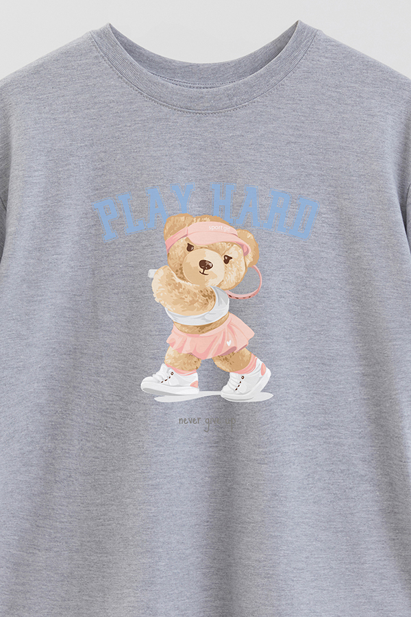 REMERA OVER ESTAMPADA UNISEX PLAY HARD