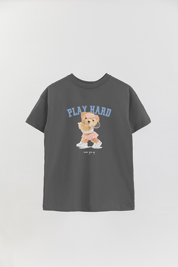 REMERA OVER ESTAMPADA UNISEX PLAY HARD