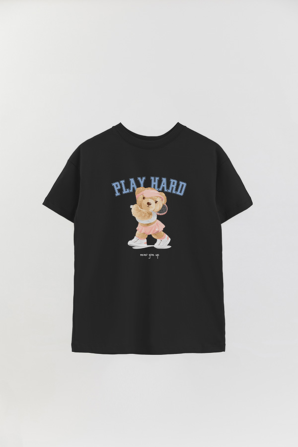 REMERA OVER ESTAMPADA UNISEX PLAY HARD