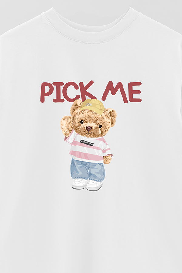 REMERA OVER ESTAMPADA UNISEX PICK ME