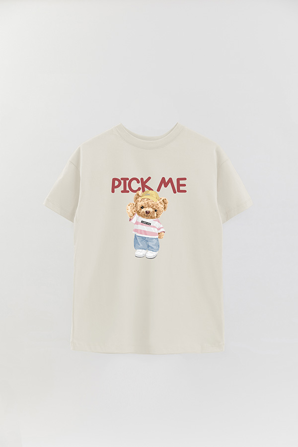 REMERA OVER ESTAMPADA UNISEX PICK ME