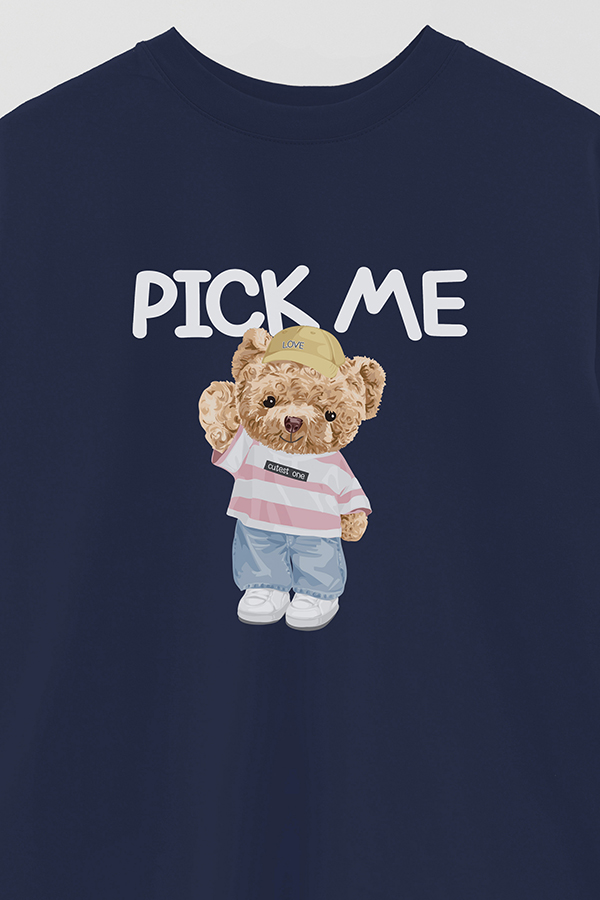 REMERA OVER ESTAMPADA UNISEX PICK ME
