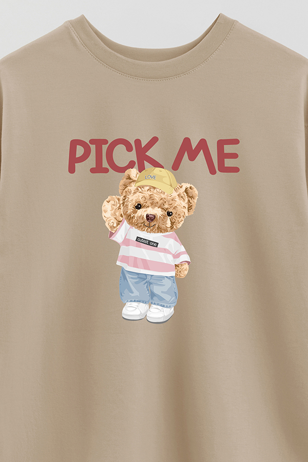 REMERA OVER ESTAMPADA UNISEX PICK ME