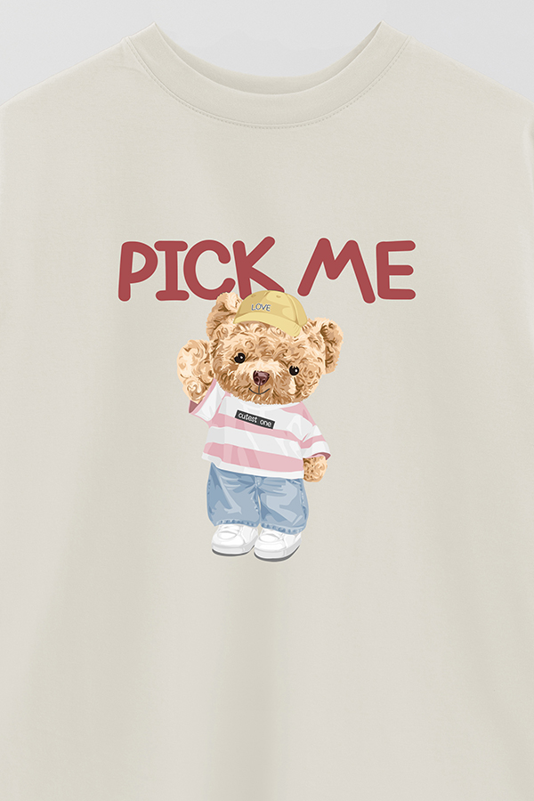 REMERA OVER ESTAMPADA UNISEX PICK ME