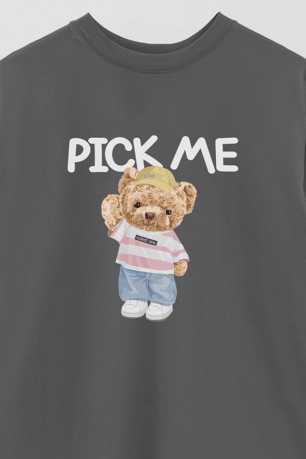 REMERA OVER ESTAMPADA UNISEX PICK ME