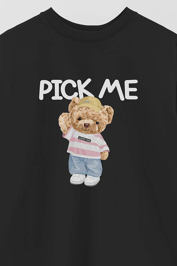 REMERA OVER ESTAMPADA UNISEX PICK ME