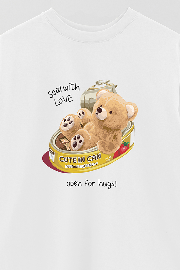 REMERA OVER ESTAMPADA UNISEX OPEN FOR HUGS