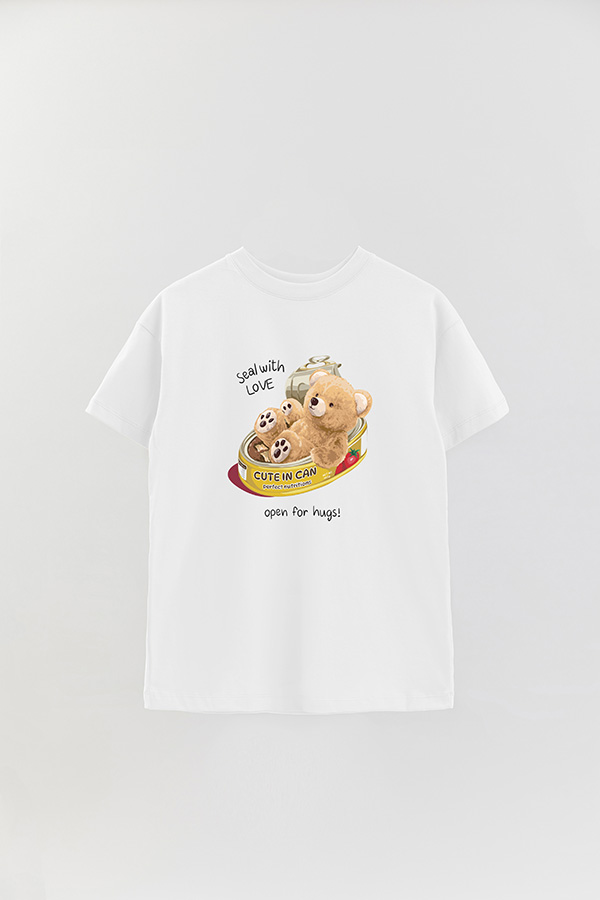 REMERA OVER ESTAMPADA UNISEX OPEN FOR HUGS
