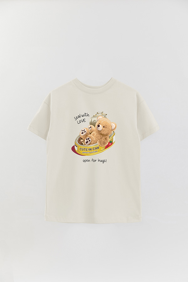 REMERA OVER ESTAMPADA UNISEX OPEN FOR HUGS