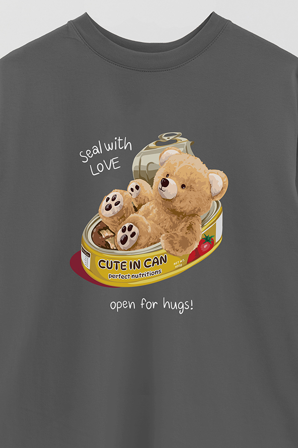 REMERA OVER ESTAMPADA UNISEX OPEN FOR HUGS