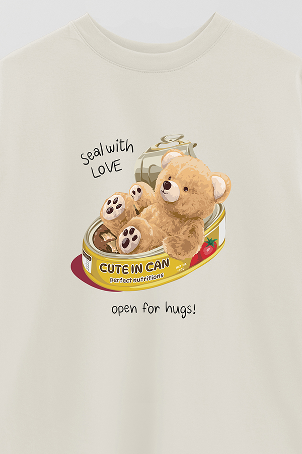 REMERA OVER ESTAMPADA UNISEX OPEN FOR HUGS