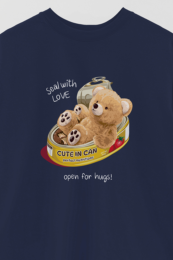 REMERA OVER ESTAMPADA UNISEX OPEN FOR HUGS