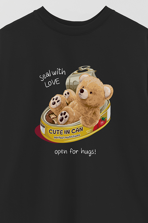 REMERA OVER ESTAMPADA UNISEX OPEN FOR HUGS