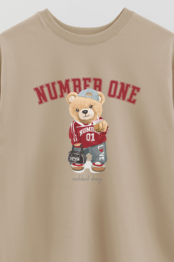 REMERA OVER ESTAMPADA UNISEX NUMBER ONE