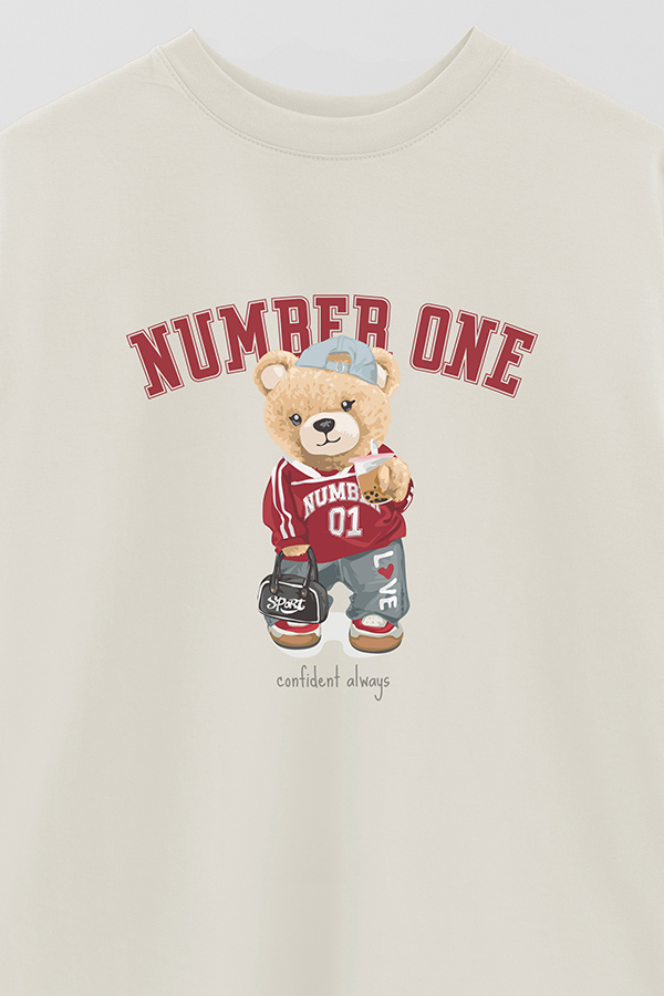 REMERA OVER ESTAMPADA UNISEX NUMBER ONE