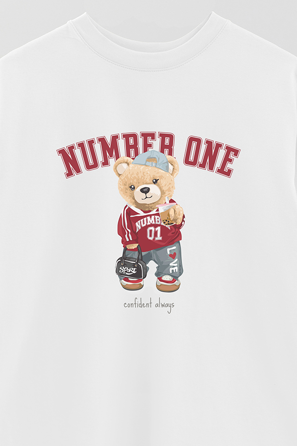 REMERA OVER ESTAMPADA UNISEX NUMBER ONE