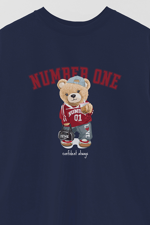REMERA OVER ESTAMPADA UNISEX NUMBER ONE