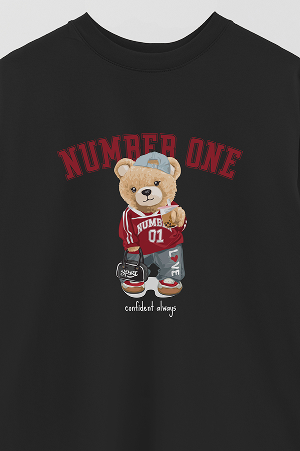 REMERA OVER ESTAMPADA UNISEX NUMBER ONE
