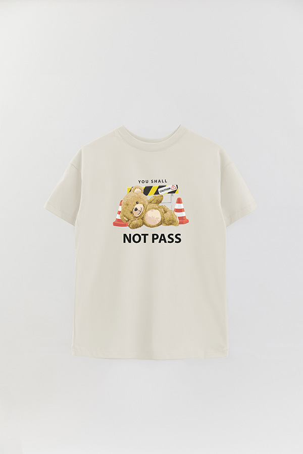 REMERA OVER ESTAMPADA UNISEX NOT PASS