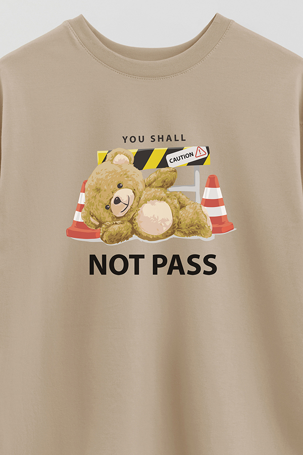 REMERA OVER ESTAMPADA UNISEX NOT PASS