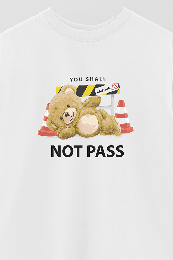 REMERA OVER ESTAMPADA UNISEX NOT PASS