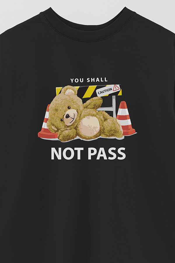 REMERA OVER ESTAMPADA UNISEX NOT PASS