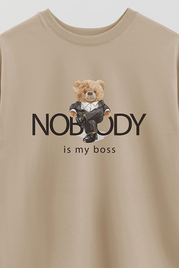 REMERA OVER ESTAMPADA UNISEX NOBODY