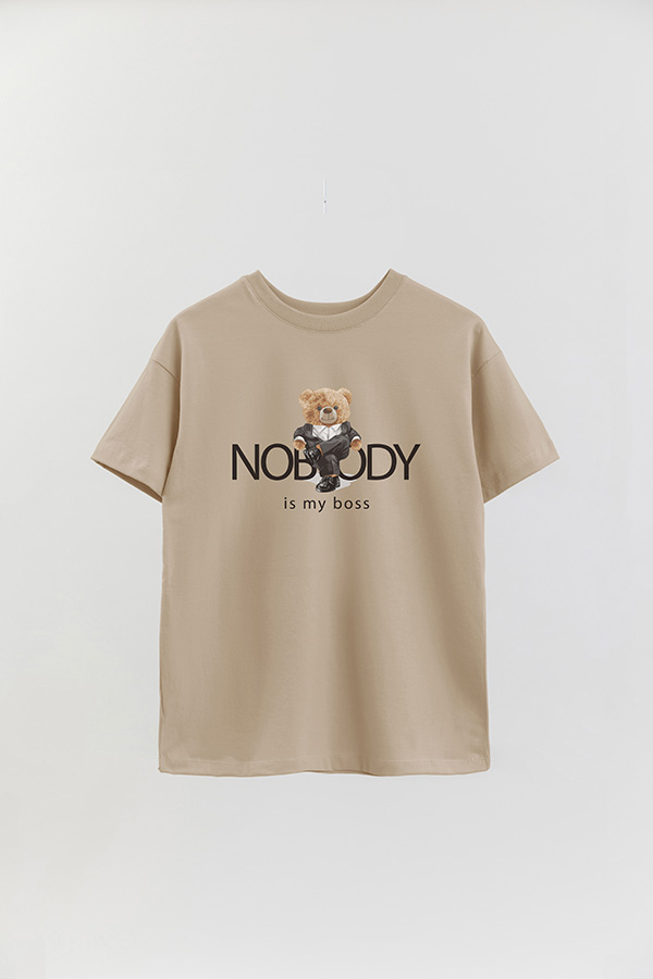 REMERA OVER ESTAMPADA UNISEX NOBODY