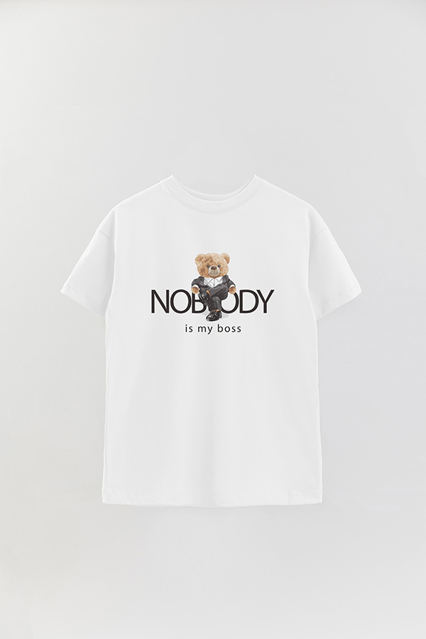 REMERA OVER ESTAMPADA UNISEX NOBODY
