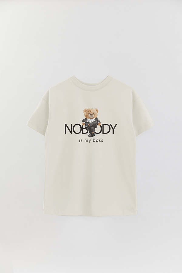 REMERA OVER ESTAMPADA UNISEX NOBODY