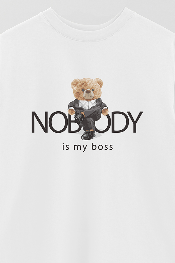 REMERA OVER ESTAMPADA UNISEX NOBODY