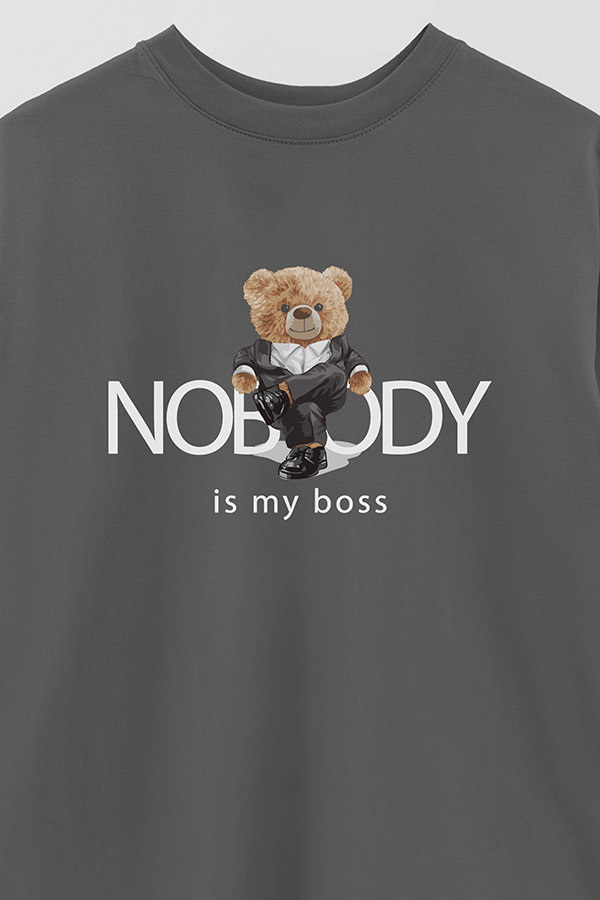 REMERA OVER ESTAMPADA UNISEX NOBODY