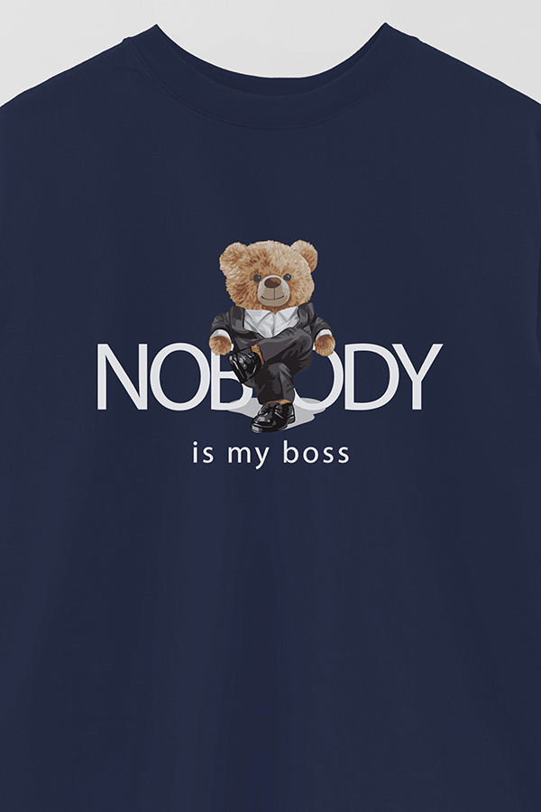 REMERA OVER ESTAMPADA UNISEX NOBODY