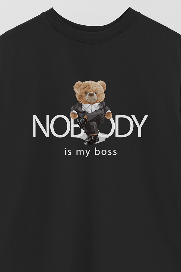 REMERA OVER ESTAMPADA UNISEX NOBODY