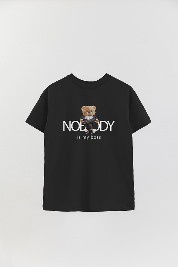 REMERA OVER ESTAMPADA UNISEX NOBODY
