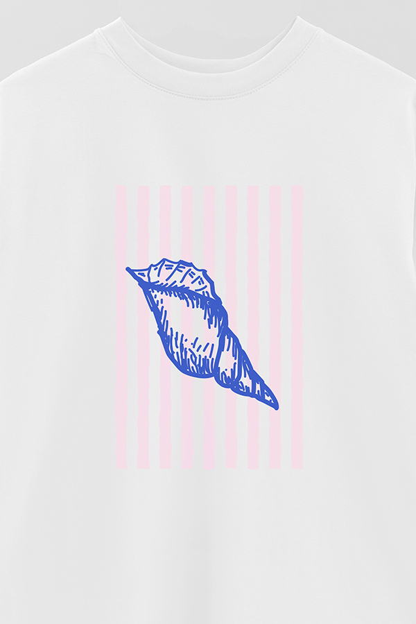REMERA OVER ESTAMPADA ITALIAN SEASHELL