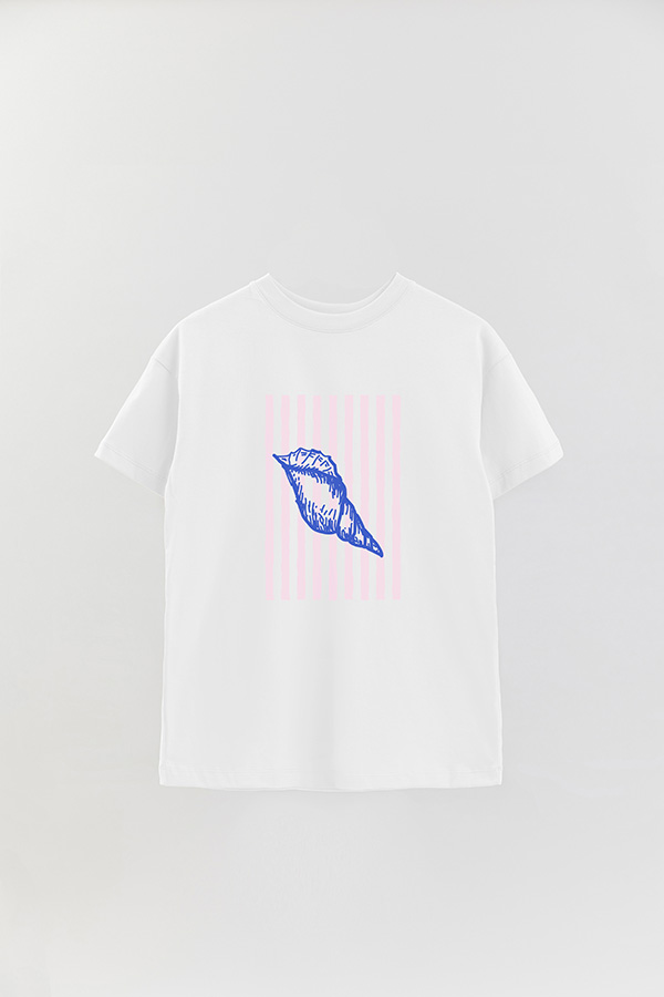 REMERA OVER ESTAMPADA ITALIAN SEASHELL