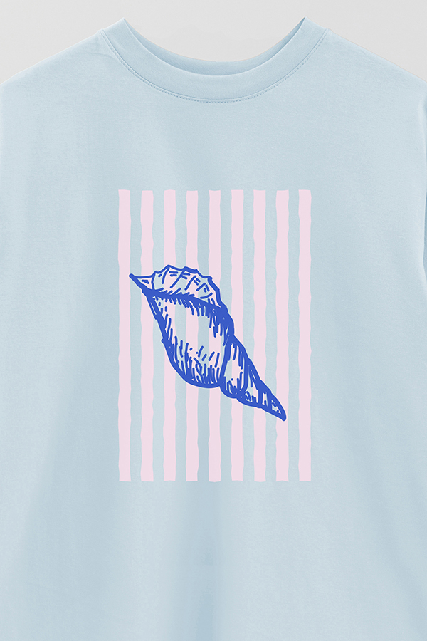REMERA OVER ESTAMPADA ITALIAN SEASHELL